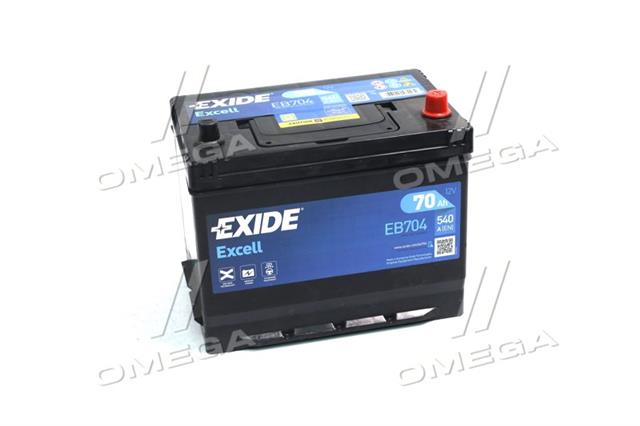 Акумулятор 70Ah-12v Exide EXCELL (266х172х223), R, EN540 Азія