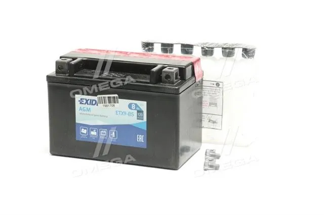 Акумулятор 8Ah-12v Exide AGM (ETX9-BS) YTX9-BS ст.код (150х87х105) L, EN120